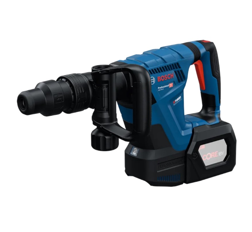 Bosch GSH 18V-5 Professional Cordless Demolition Hammer with SDS Max – High Performance Brushless Motor, Heavy Duty Concrete Breaker, Portable Construction Tool for Industrial Use and Renovation Projects